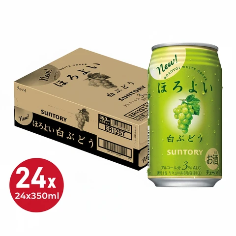 Suntory Horoyoi White Grape Flavour 24x350ml