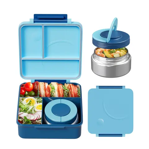 Meoky 54oz Single-Latch Divided Lunch Box - Blue, New Year Sale , Top gift picks