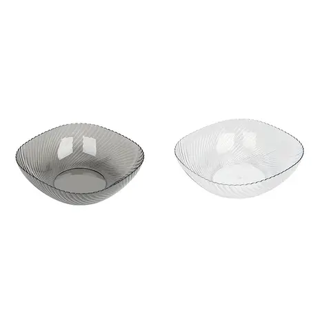 BJ 24cm Transparent Fruit Plate (Black + White)