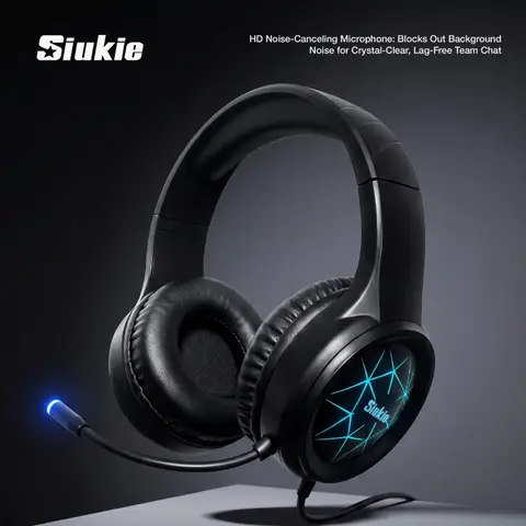 Siukie CH25 Gaming Headset  Wired USB 2.0  LED Light