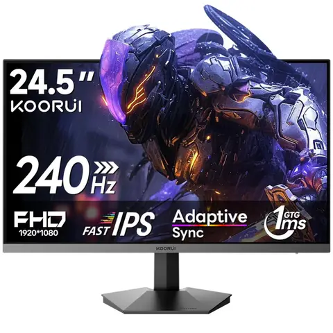 KOORUI G2511X Moniteur Gaming 24 Pouces, Dalle IPS Rapide Full HD 240 Hz, HDR400, DisplayPort 1.4 & HDMI 2.0, Noir