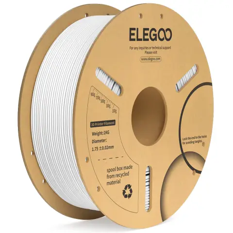 Elgoo PLA+ Filament 1kg Paper Spool-White(10 spools/ctn)