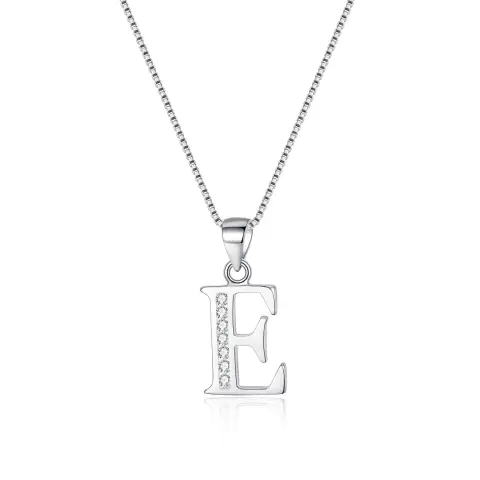 Ever Faith 925 Sterling Silver Initial Necklace CZ 26 Letters Alphabet Personalized Charm Pendant Necklace, Jewellery Gifts for Women Mom Girls Teen Anniversary Birthday Mothers Day Xmas Valentines