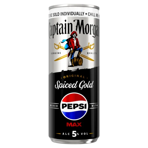 Captain Morgan & Pepsi Max 6 X 250Ml (Abv 5%)
