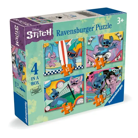 Ravensburger Disney Stitch, 4 in a Box Jigsaw Puzzles