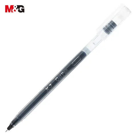 M&G X3 Gel Pens, 12 Pack Black Ink Gel Pens, Fine Point 0.5 mm, Quick Dry, Smooth Writing Gel Ink Pens with Cap for Office and School
