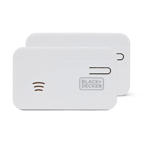 Black + Decker Carbon Monoxide Alarm 2 Pack - 10-Year Sealed Battery, 10-Year Sensor Life, CO Alarm for Home, with Test Button, Portable