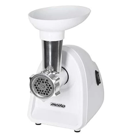 ADLER Mesko MS 4809 Fleischwolf, 1500W Maximalleistung, 350W Nennleistung, 3 Mahlplatten, Wurstfüller, Weiß - 1 Stück