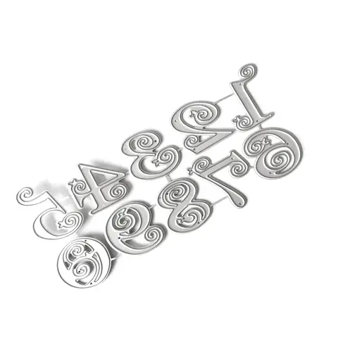 Number Cutting Dies Carbon Steel Die Cut Templates for Card Making Scrapbooking Packaging Paper Craft Embellishment
