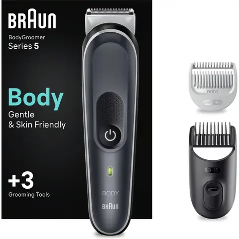 Braun BodyGroomer 5 BG5350 Lichaamstrimmer - Waterdicht Ontwerp - Dubbele-Zijde Kop - Lange Batterij Levensduur