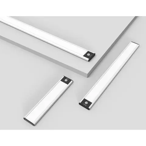 Yeelight Motion Sensor Closet & Under Cabinet Light A20 (20cm), Silver Color – Magnetic Rechargeable Wireless LED Light with Auto On/Off Warm Lighting for Kitchen, Wardrobe & Hallway