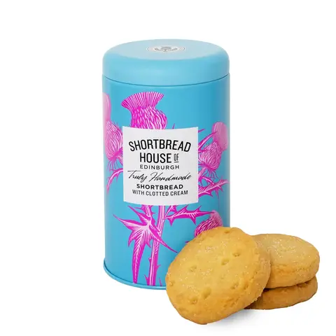 Shortbread House of Edinburgh Truly Handmade Shortbread Biscuits with Clotted Cream Christmas Tin 140g