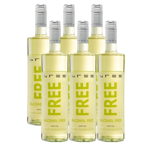 BREE Free White, aromatisiertes alkoholfreies Getränk aus alkoholfreiem Weißwein, 6x0.75L
