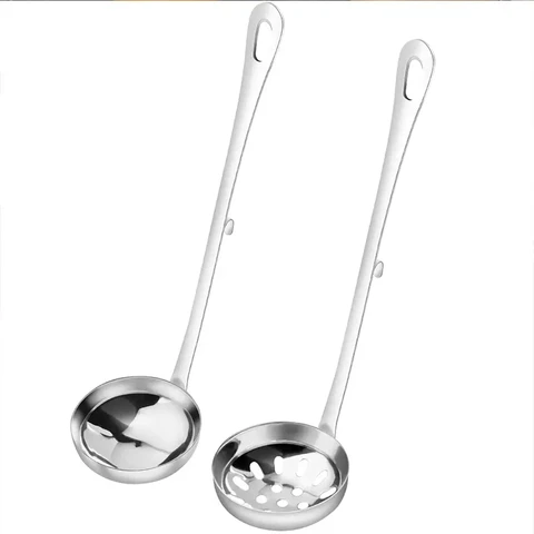 Maxcook Set of 2 - Hotpot Ladle Stainless Steel Soup Ladle Leaky Spoon