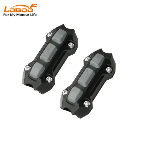 LOBOO Universal Crash Bar Bumpers (Fits 25mm Tubing) | Replacement Skid Blocks & Sliders