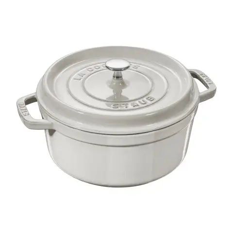 Staub Cocotte runde Schmortopf, 20 cm, weiß