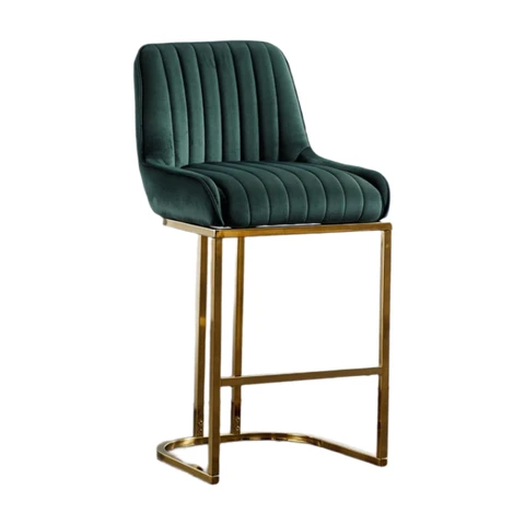 chairus Bar Stools Set of 2 Velvet Counter Chairs with Backrest Breakfast Bar Stools for Kitchen