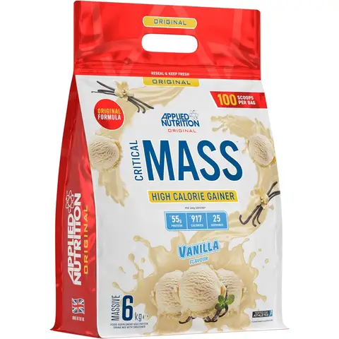 Applied Nutrition Critical Mass Original Weight Gain Support Vanilla Powder Flavour - 6kg