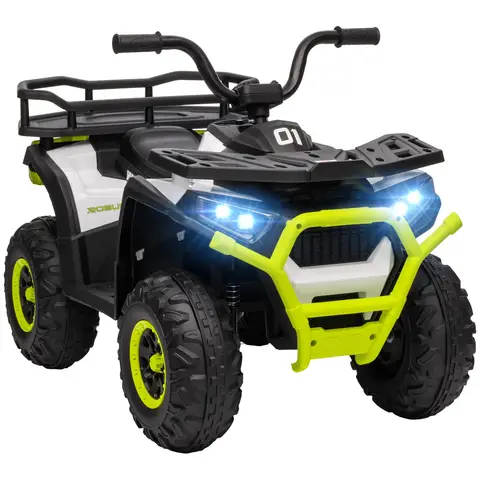 AIYAPLAY 12V Kids Electric Ride on ATV, Battery Powered Quad Bike with 4 Suspension Wheels, Forward Reverse Function Green