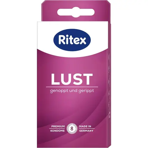 Ritex Kondome Lust, gepunktet & geriffelt, 8 Stück