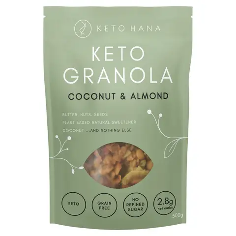 Keto Hana Coconut & Almond (Original Butter) Keto Granola 300g