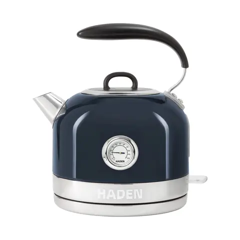 Haden Jersey Retro Kettle, 1.5L, Coated Stainless Steel, Steel Blue - 203595