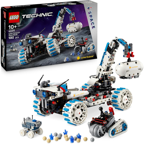 LEGO Technic Lunar Outpost Mondrover-Raumfahrzeug - Interaktives Spielzeug - Kran und Sonnenkollektoren - Robotermodell zum Bauen und Spielen - Geschenk für Jungen und Mädchen ab 10 Jahren 42211