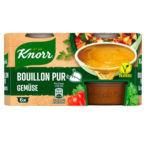 Knorr Bouillon Pur Gemüse Brühe 6x500ml