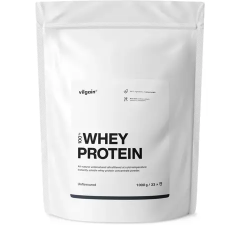 Vilgain Whey Protein Unflavoured Protein Nutrition Powder Flavour - 1000g