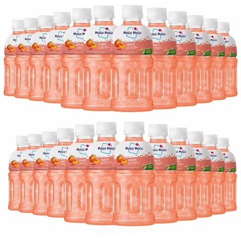 Mogu Mogu Peach Flavoured Drink with Nata de Coco 320ml x 24pcs