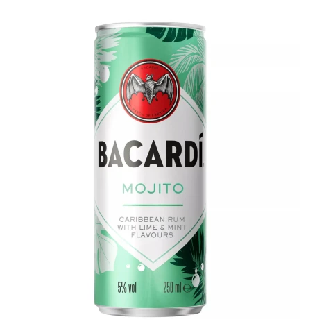 Bacardi Mojito Premix Rum Cocktail, 250ml