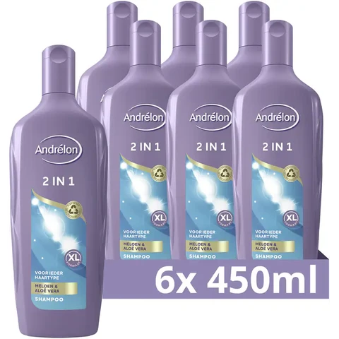 Andrelon 2-in-1 shampoo XL (voordeelverpakking) - 6 x 450 ml