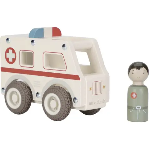 Little Dutch Ambulance Speelvoertuig - Wit, 2 stuks
