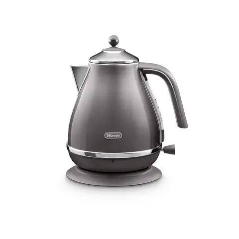 De'Longhi Icona Metallics Kettle, 1.7L, Rapid Boil, Grey - KBOT3001.GY