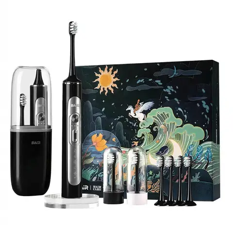 BAIR CARE G201 Sonic Electric Toothbrush - 180-Day Long Battery Life, Rechargeable, 5 Modes & 3 Intensities, 2-Min Smart Timer, IPX7 Waterproof, Includes Premium Travel Case