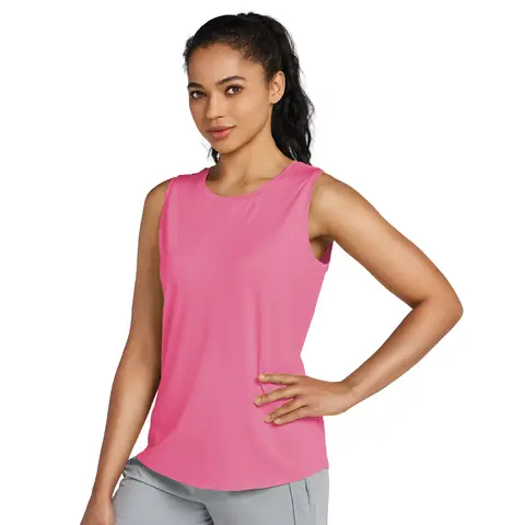 WILLIT Women's Workout Tank Tops Sleeveless Running Yoga Tops Quick Dry Active Shirts Gym Exercise Loose Fit Rose Red M