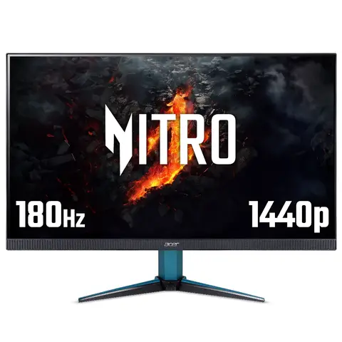 acer NITRVG2 Nitro VG272UV3 27-inch QHD Gaming Monitor, 180Hz, 0.5ms Response Time, FreeSync Premium, DisplayHDR 400, HDMI/DisplayPort Ports