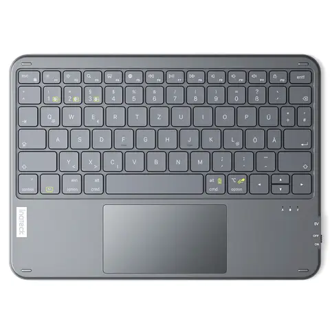 Inateck Tablet-Tastatur mit Touchpad, ultradünne kabellose deutsche QWERTZ-Tastatur mit Trackpad, kompatibel mit iPad/Android Tablet/Windows/Laptop/PC, Modell KB01105