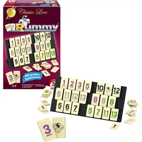 Schmidt Spiele 49282 - Classic Line MyRummy, Brettspiel mit großen Spielsteinen