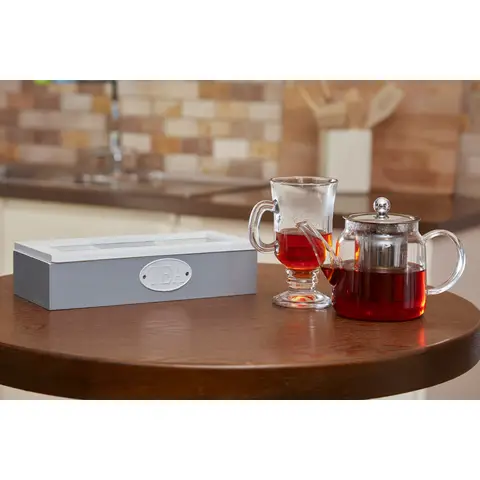 Essentials by Premier 3 Compartment Tea Storage Box