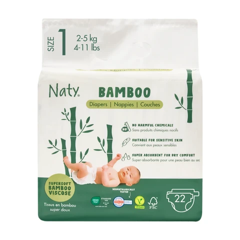Naty Bamboo Nappies Size 1 22 Pack