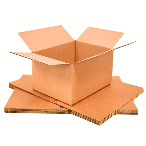 Triplast Single Wall Cardboard Boxes 8x6x6" Brown Pack of 5