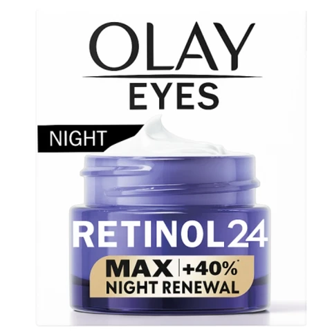 Olay Retinol 24 MAX* Nacht Oogcrème, Anti-Veroudering Crème voor Donkere Kringen, 15 ml