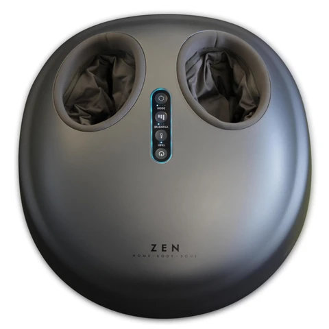 Zen Macchu Picchu - Masseur de pieds - 3 types de massage : Shiatsu, Roulant, Compresseur d'air - 3 intensités - Pour grands pieds - Chaleur apaisante