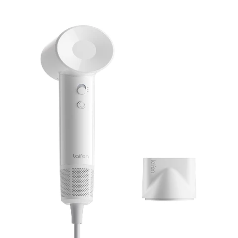 Laifen SE Lite Hair Dryer, Negative Ionic Blow Dryer with 100,000 RPM Brushless Motor for Fast Drying, High-Speed Low Noise Hair Dryer with Lightweight Design and 1 Nozzles Milktea,white