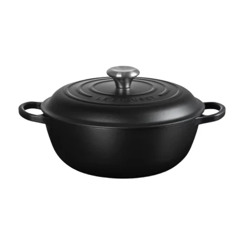 Le Creuset Signature runder Schmortopf 26 cm Schwarz