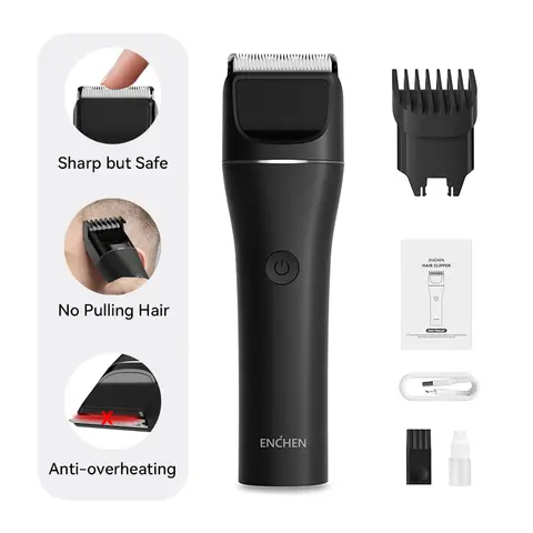ENCHEN Black Boost 2 Professional Cordless Electric Hair Clipper Fast Type-C Charging Hair Trimmer For Men Adult,1pc