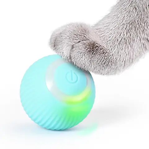 Petgravity Smart Cat Toy Spinning Ball, 42mm, Long Battery Life, Chase Game, Self-Entertainment Cat Toy,Blue