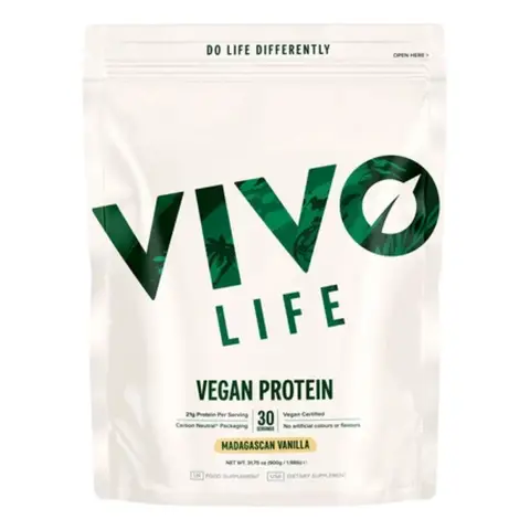 Vivo Life Clean Vegan Protein Vanilla Protein Nutrition Powder Flavour - 210g