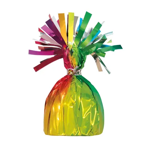 Unique Party Foil Balloon Weight, Rainbow, 1 Pack